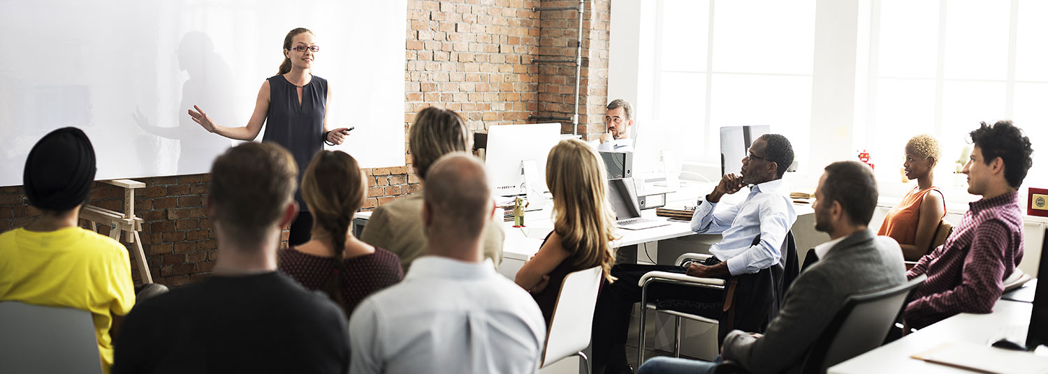 Instructor teaching class