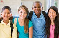 Diverse group of kids